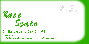 mate szalo business card